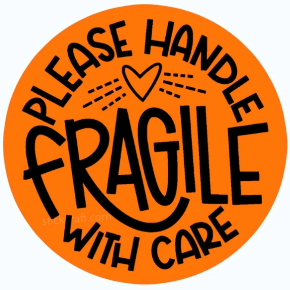 Please handle with care sticker, careful, label sticker 13 colors to choose from